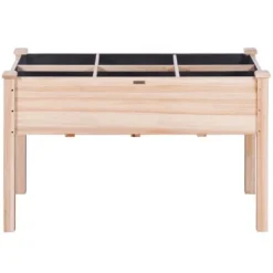 Upphöjd odlingsbädd, 120x58x76 cm, ljus träfärg, trä