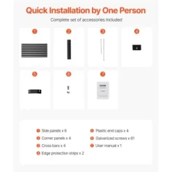 Upphöjd odlingsbädd, 180x89,5x60 cm, mörkgrå, metall