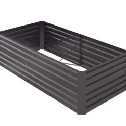 Upphöjd odlingsbädd, 180x90x59 cm, Mörkgrå
