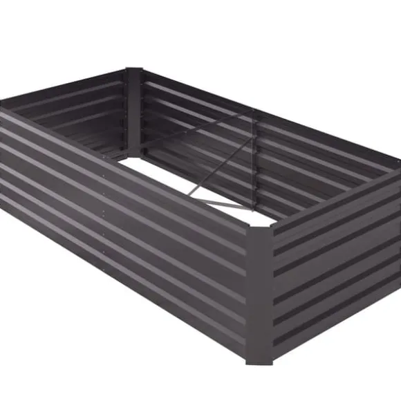 Upphöjd odlingsbädd, 180x90x59 cm, Mörkgrå