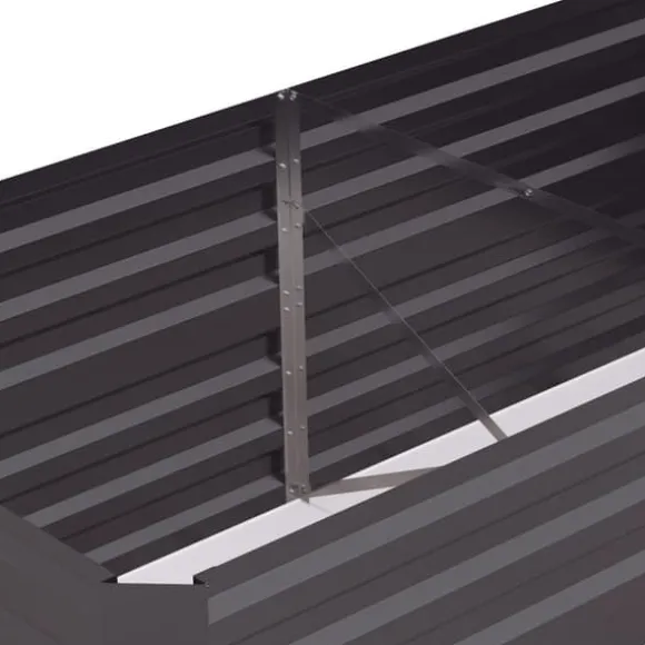 Upphöjd odlingsbädd, 180x90x59 cm, Mörkgrå
