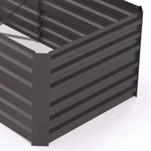 Upphöjd odlingsbädd, 180x90x59 cm, Mörkgrå