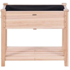 Upphöjd odlingsbädd, 86x46x76 cm, naturträ, trä