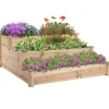 Upphöjd odlingsbädd, 124x124x56 cm, Natur