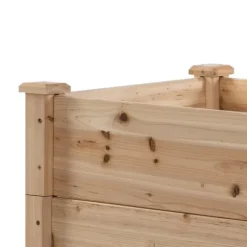 Upphöjd odlingsbädd, 124x124x56 cm, Natur