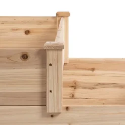 Upphöjd odlingsbädd, 124x124x56 cm, Natur