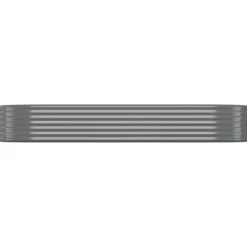 Upphöjd odlingslåda av pulverlackerat stål | Färg: Grå | Storlek: 249x100x36 cm