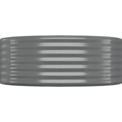 Upphöjd odlingslåda av pulverlackerat stål | Färg: Grå | Storlek: 249x100x36 cm