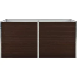 Upphöjd odlingslåda brun 160x80x77 cm galvaniserat stål