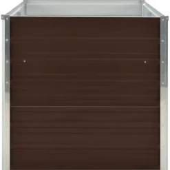 Upphöjd odlingslåda brun 160x80x77 cm galvaniserat stål