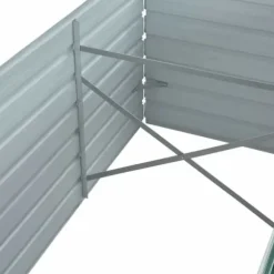 Upphöjd odlingslåda i galvaniserat stål - Trädgårdsbänk | Färg: Grön | Storlek: 320x80x45 cm