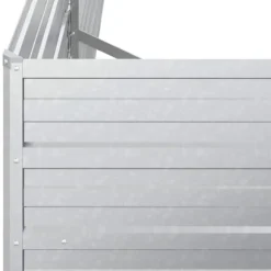 Upphöjd odlingslåda i galvaniserat stål - Planteringslåda | Färg: Silver | Storlek: 160x80x77 cm