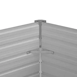 Upphöjd odlingslåda i galvaniserat stål | Färg: Brun | Storlek: 129x129x77 cm