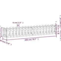 Upphöjd odlingslåda i impregnerad furu - Staket-design | Storlek: 200x30x30 cm