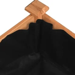 Upphöjd odlingslåda i massivt granträ med foder | Storlek: 240x60x25 cm | Färg: Brun