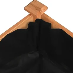 Upphöjd odlingslåda i massivt granträ med foder | Storlek: 120x45x25 cm | Färg: Brun