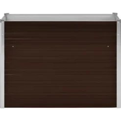 Upphöjd odlingslåda i metall - Galvaniserat stål | Färg: Brun | Storlek: 100x40x77 cm