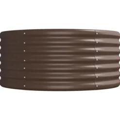 Upphöjd odlingslåda i pulverlackerat stål | Storlek: 512x80x36 cm | Färg: Brun
