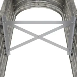 Upphöjd odlingslåda i pulverlackerat stål | Storlek: 152x40x36 cm | Färg: Silver