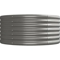Upphöjd odlingslåda i pulverlackerat stål | Färg: Grå | Storlek: 368x80x36 cm