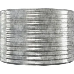 Upphöjd odlingslåda i pulverlackerat stål - Trädgårdsplantering | Färg: Silver | Storlek: 507x100x68 cm