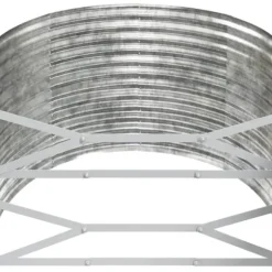 Upphöjd odlingslåda i pulverlackerat stål - Trädgårdsplantering | Färg: Silver | Storlek: 507x100x68 cm