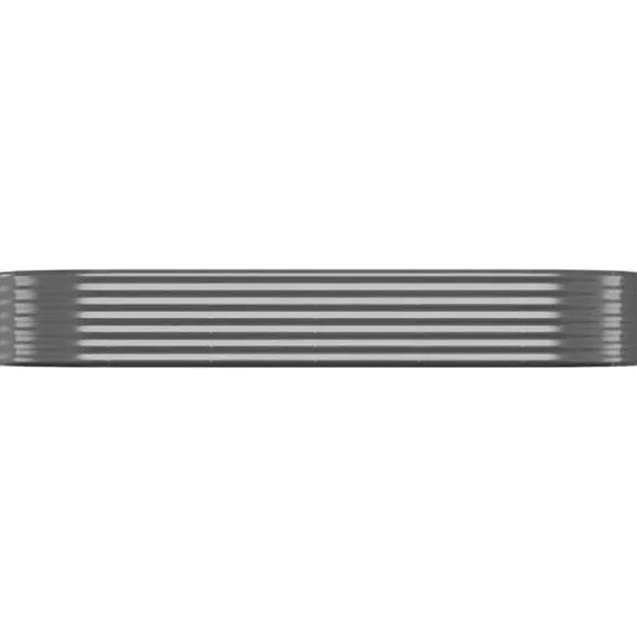 Upphöjd odlingslåda i pulverlackerat stål | Storlek: 249x100x36 cm | Färg: Antracit