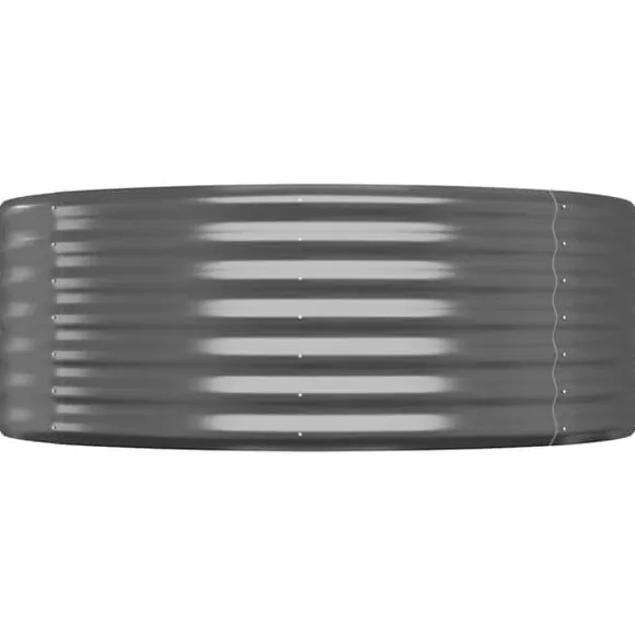 Upphöjd odlingslåda i pulverlackerat stål | Storlek: 249x100x36 cm | Färg: Antracit