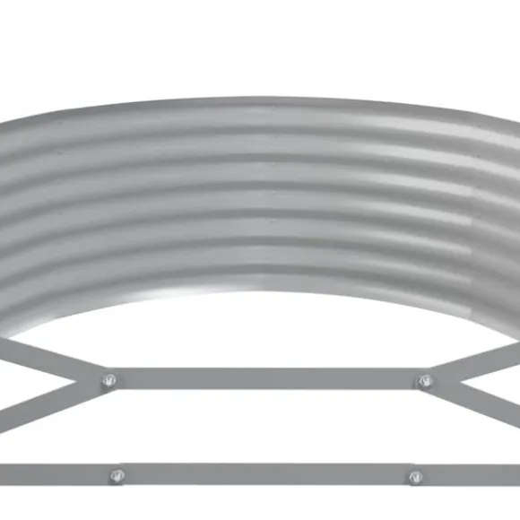 Upphöjd odlingslåda i pulverlackerat stål | Storlek: 249x100x36 cm | Färg: Antracit