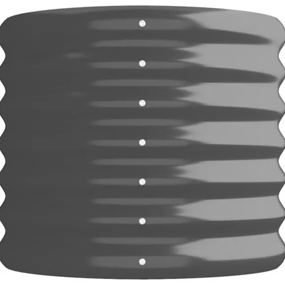 Upphöjd odlingslåda i pulverlackerat stål | Färg: Antracit | Storlek: 224x40x36 cm