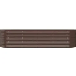 Upphöjd odlingslåda i pulverlackerat stål | Färg: Brun | Storlek: 296x80x68 cm