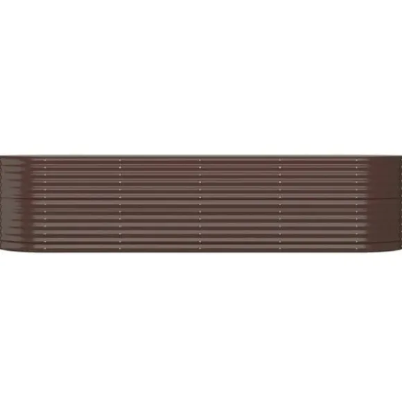 Upphöjd odlingslåda i pulverlackerat stål | Färg: Brun | Storlek: 296x80x68 cm