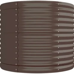 Upphöjd odlingslåda i pulverlackerat stål | Färg: Brun | Storlek: 296x80x68 cm