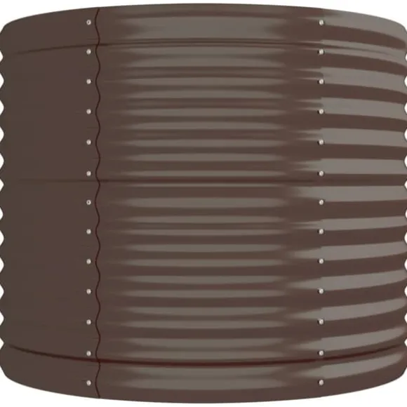 Upphöjd odlingslåda i pulverlackerat stål | Färg: Brun | Storlek: 296x80x68 cm