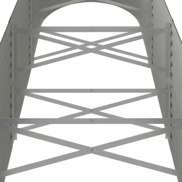 Upphöjd odlingslåda i pulverlackerat stål | Färg: Brun | Storlek: 296x80x68 cm