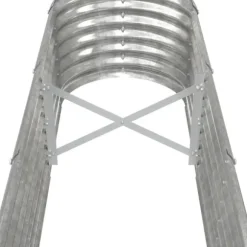 Upphöjd odlingslåda i pulverlackerat stål | Färg: Silver | Storlek: 332x40x36 cm