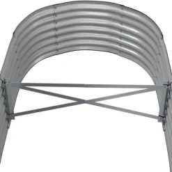 Upphöjd odlingslåda i pulverlackerat stål – Robust och väderbeständig | Färg: Brun | Storlek: 152x80x36 cm