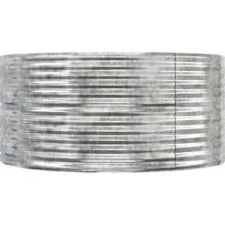 Upphöjd odlingslåda i pulverlackerat stål | Färg: Silver | Storlek: 447x140x68 cm