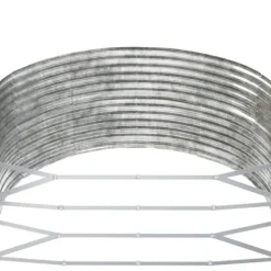 Upphöjd odlingslåda i pulverlackerat stål | Färg: Silver | Storlek: 447x140x68 cm