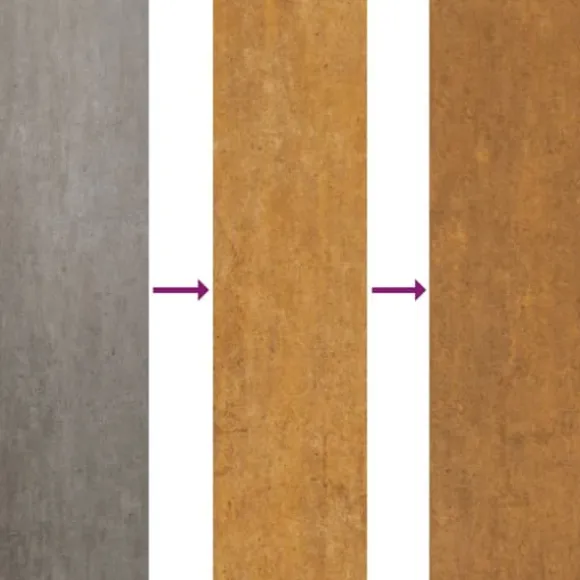 Upphöjd odlingslåda i rosttrögt stål | Storlek: 194x50x36 cm | Färg: Brunt