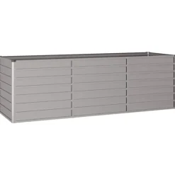 Upphöjd odlingslåda i rosttrögt stål - Hållbar trädgårdslösning | Storlek: 240x80x77 cm | Färg: Rostbrun