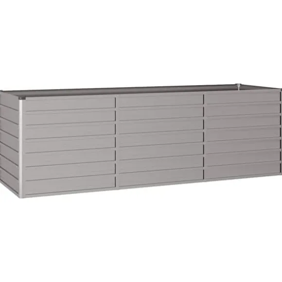 Upphöjd odlingslåda i rosttrögt stål - Hållbar trädgårdslösning | Storlek: 240x80x77 cm | Färg: Rostbrun