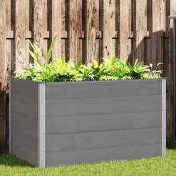 Upphöjd odlingslåda i WPC - Hållbar och modern design | Färg: Grå | Storlek: 150x100x91 cm