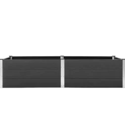 Upphöjd odlingslåda i WPC - Modern blom- och växtbädd | Färg: Grå | Storlek: 250x100x54 cm