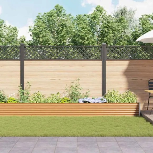 Upphöjd odlingslåda Ljusbrun 485 x 50 x 36 cm Galvaniserat Stål