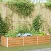 Upphöjd odlingslåda Ljusbrun 240 x 80 x 45 cm Galvaniserat Stål