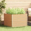 Upphöjd odlingslåda Ljusbrun 98 x 100 x 68 cm Galvaniserat Stål