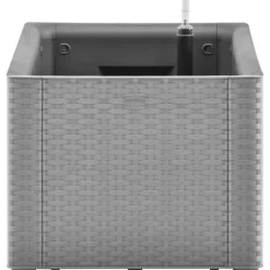 Upphöjd odlingslåda med självbevattning grå 100x43x33 cm