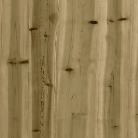 Upphöjd odlingslåda med staket-design i impregnerad furu | Storlek: 150x30x30 cm | Färg: Natur