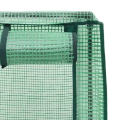 Upphöjd odlingslåda med växthusöverdrag i rottinglook | Storlek: 120x40x138 cm